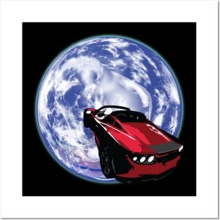 ROADSTER IN SPACE Posters and Art